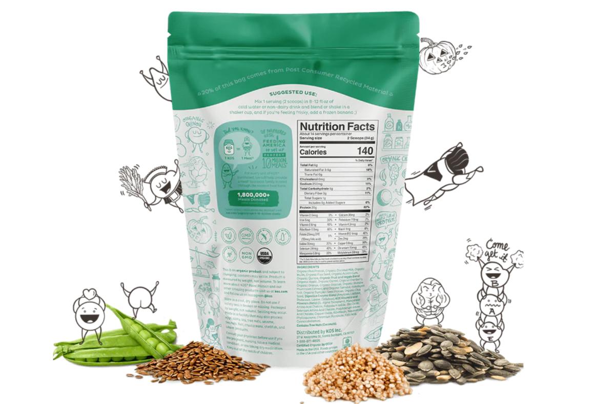 KOS Unflavored Vegan Protein  Ingredients